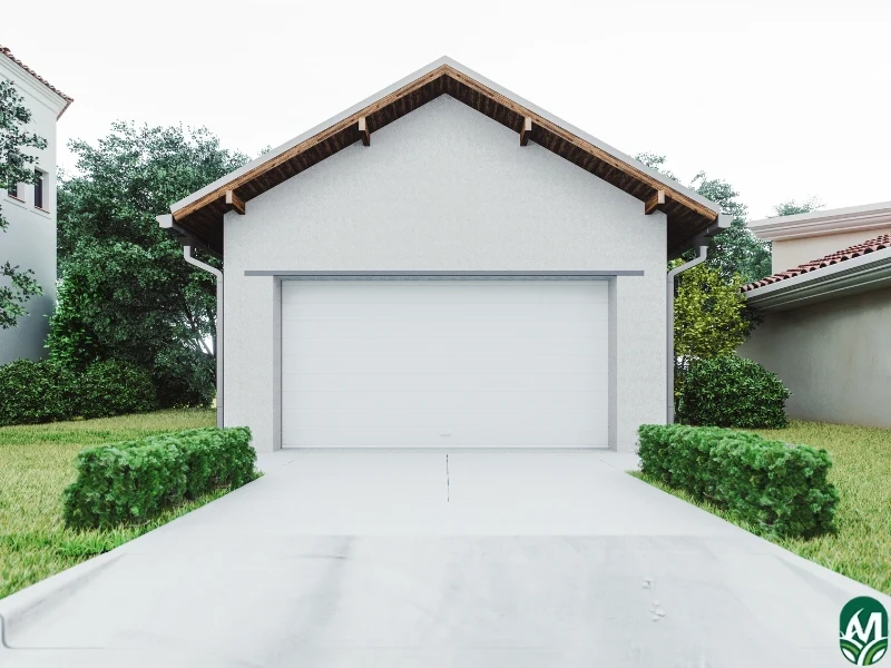 A garage and a concrete driveway for the service page titled Driveway Installation in Durham, NC.