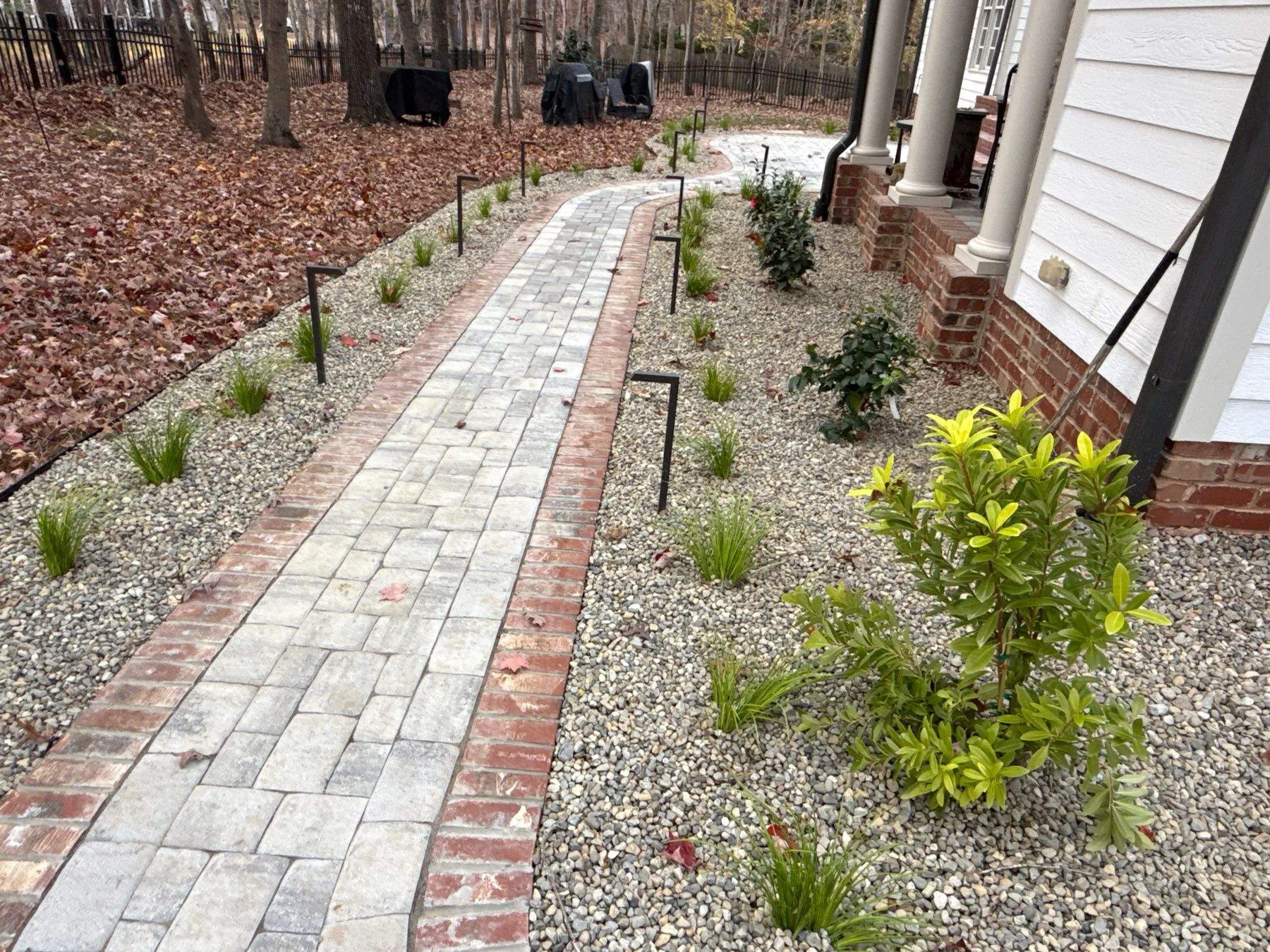 Paver walkway installed by a hardscape contractor in Durham NC