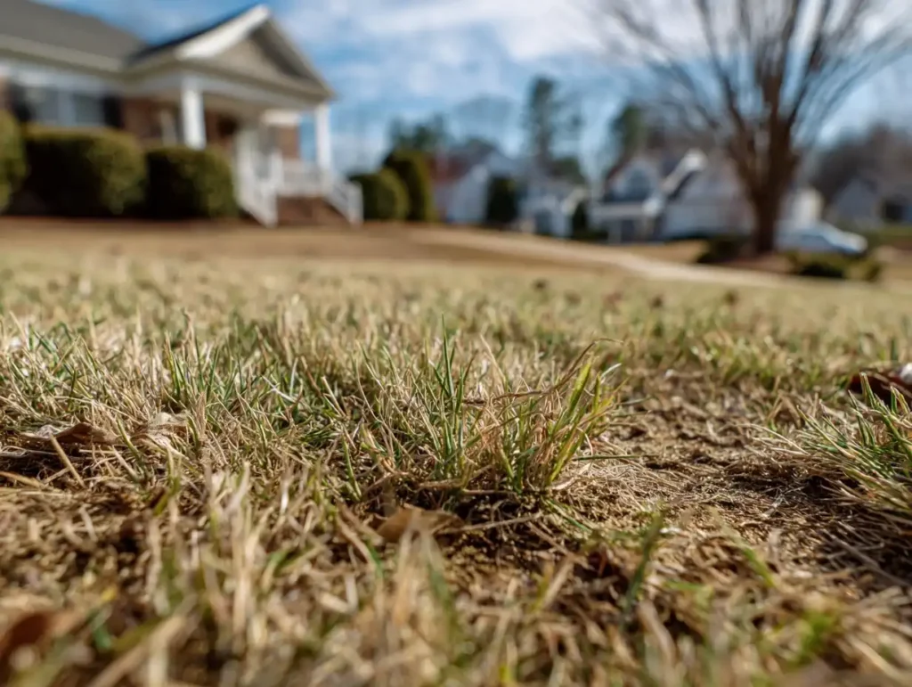 thinning grass due to soil compaction